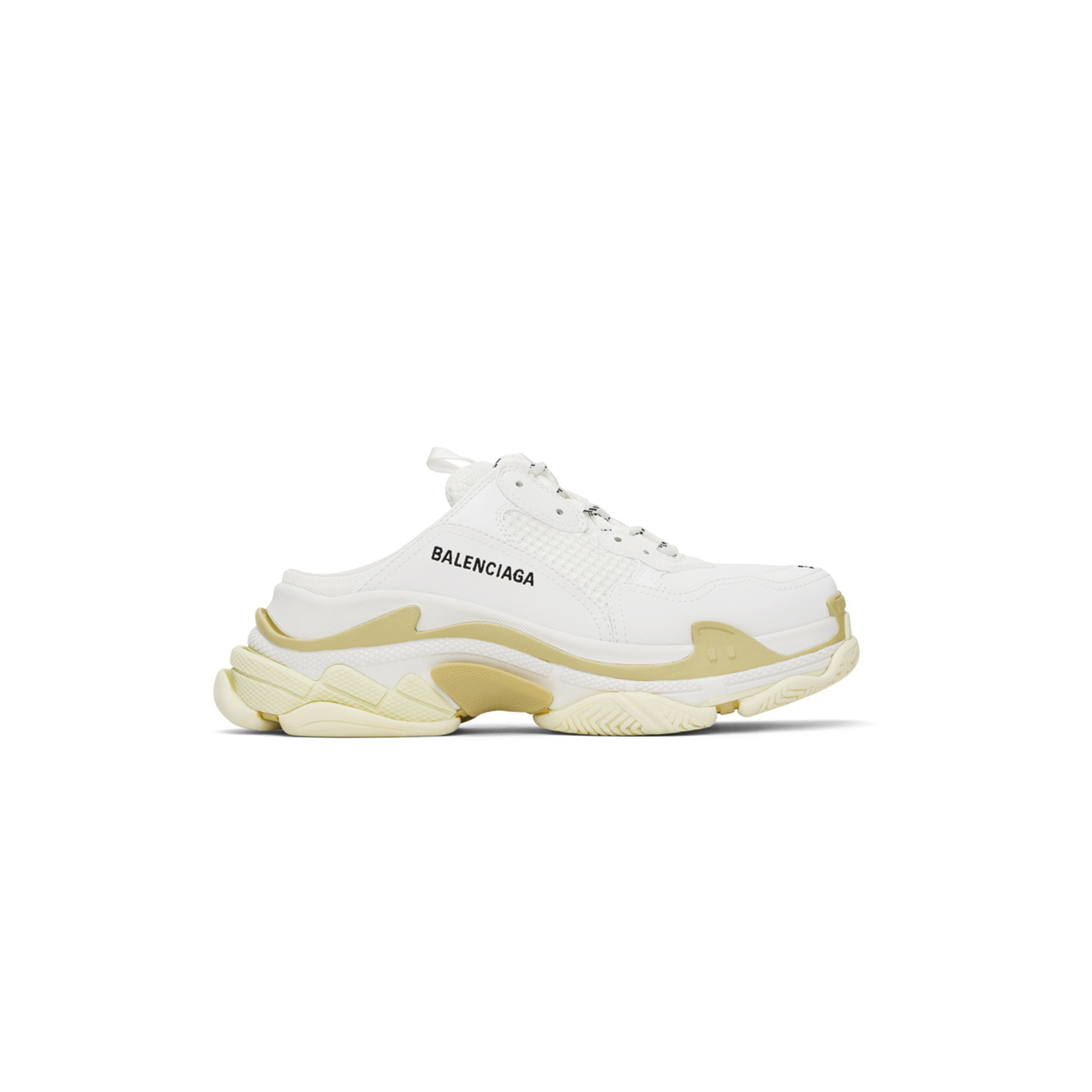 BALENCIAGA WHITE TRIPLE S MULES 755686W3SM29097